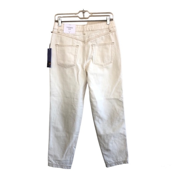 Kahlana Barfield Brown Future Collective High-Rise Overlap Waist Jeans Size 0 - Picture 2 of 14